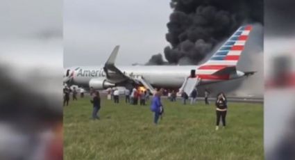 Video: Ocho heridos y más de 170 evacuados durante el incendio de un avión en Chicago