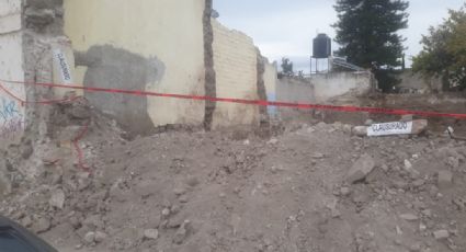 Clausuran obras donde se desplomó una barda en Ixmiquilpan