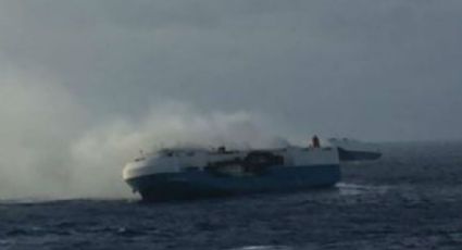 VIDEO. Operativo de rescate de buque con 3 mil 500 carros nissan