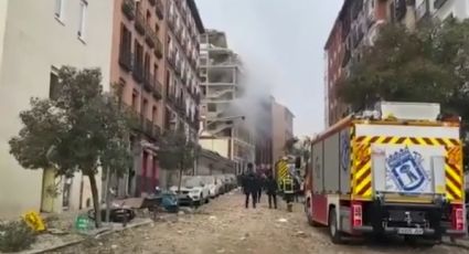 Destruye explosión edificio y deja 4 muertos, en centro de Madrid