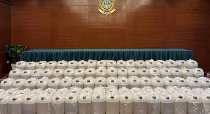 Hong Kong incauta 1.8 toneladas de metanfetamina líquida enviada desde México
