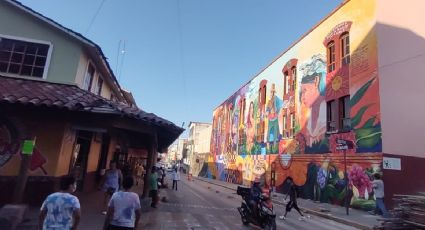 ¿Te gustó el mural en Huejutla? La ciudad podría albergar encuentro internacional, dice artista