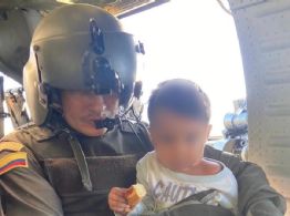 Policía colombiana rescata bebé secuestrado de zona rural