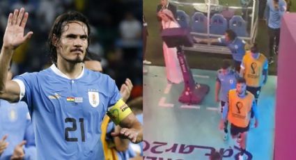 Qatar 2022: Edinson Cavani tira pantalla del VAR tras eliminación de Uruguay
