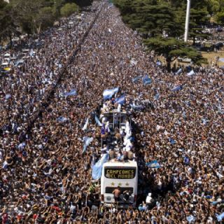 Reportan que cinco millones de argentinos estuvieron en festejo con jugadores de la Albiceleste