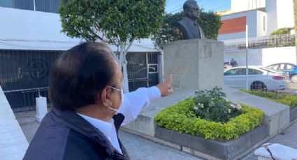 Robos en León: Se llevan placa de bronce de busto de Fidel Velázquez, en la CTM