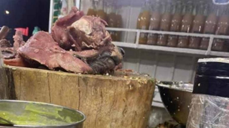La foto de la supuesta cabeza de perro en una taquería que se viralizó