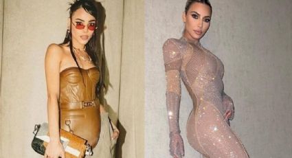 Danna Paola posa en la Semana de la Moda en Nueva York junto a Kim Kardashian