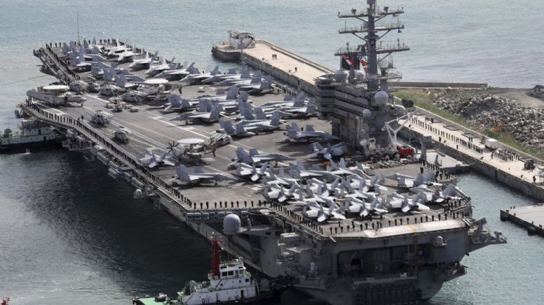 Estados Unidos envía buque a Surcorea para ejercicios militares
