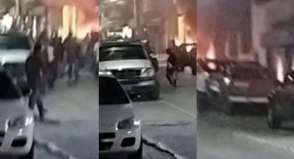 Habitantes de Zimapán queman llantas frente a la agencia del Ministerio Público