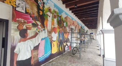 Realizan mural alusivo a Xantolo en Orizatlán