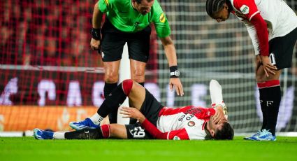 ¡Alarmas! Santi Giménez anotó y asistió, pero salió por lesión con Feyenoord
