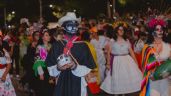 De Tulancingo, primer grupo folklórico de Hidalgo en desfile de catrinas y catrines en CDMX