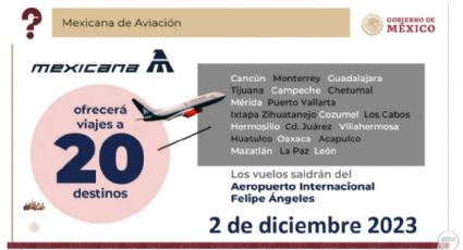 Mexicana de Aviación tendrá un vuelo directo a León desde el AIFA