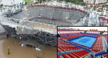 ¡De terror! Así quedó el Estadio Mextenis, casa del Abierto Mexicano en Acapulco