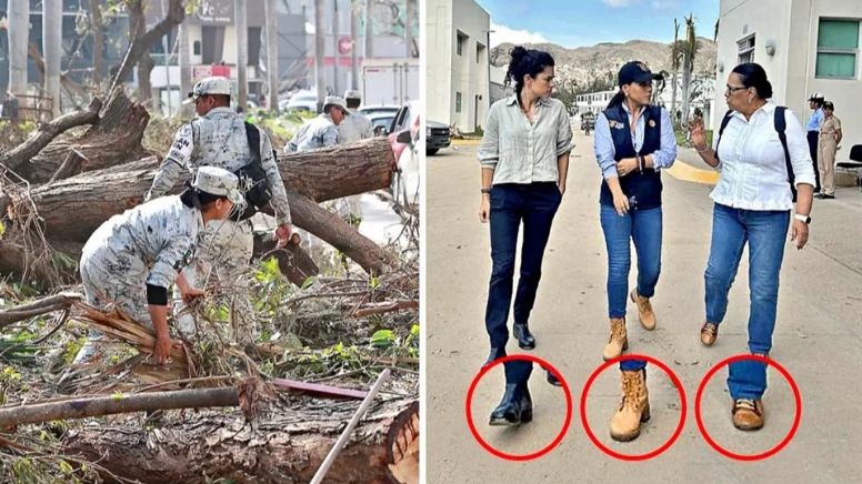 El desastre... y las botas limpias: Las fotos que indignan tras el huracán 'Otis' en Acapulco