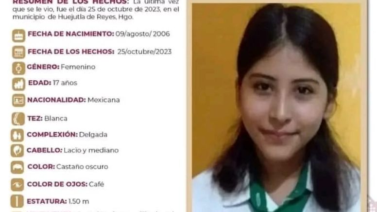 Desaparece Gabriela Hernández Ramos en Huejutla