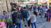 Colapso en la Pachuca-Huejutla encareció transporte público; largas filas de espera