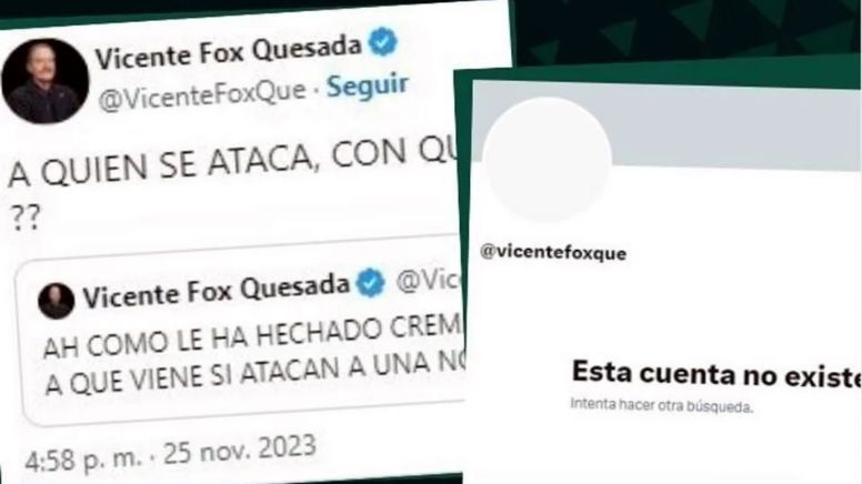 Se queda Vicente Fox sin cuenta en la red social X