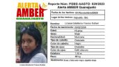 Activan Alerta Amber por desaparición de Liliana Estefanía Franco Rafael en Irapuato