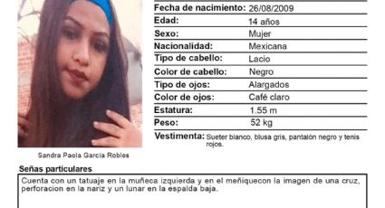 ¿La has visto? Sandra Paola García Robles, de 14 años, desapareció este 24 de diciembre en Irapuato
