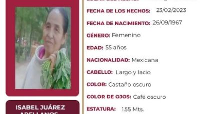 Ayuda a localizar a Isabel Juárez Arellanos, extraviada en Tulancingo