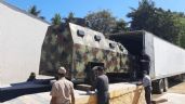 Seguridad: Dos 'monstruos' blindados del narco fueron asegurados en los límites de Jalisco y Colima