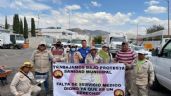 “Trabajamos bajo protesta”, dicen en lonas sindicalizados de Pachuca contra Sergio Baños