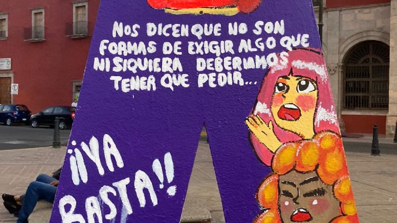 Feministas plasman su voz en letrero de ‘Salamanca’ como manifestación pacífica