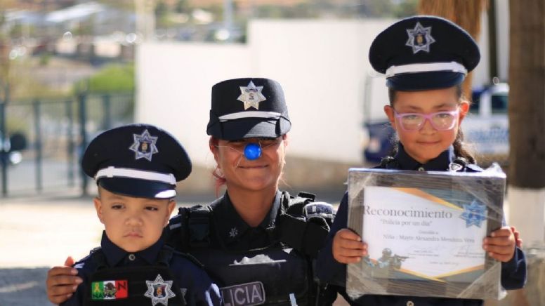 Maité y Dante cumplen su sueño de ser policías por un día