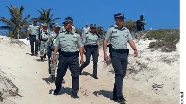 Vigila Guardia Nacional playas mexicanas