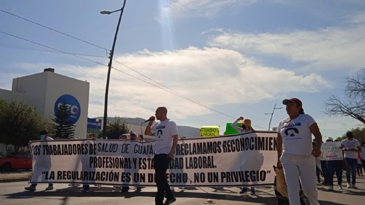 León, Guanajuato: Se manifiestan trabajadores del Hospital Pediátrico