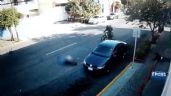 Captan en video ataque contra pareja de motociclistas en Celaya