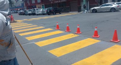 Costoso pintar cruces peatonales en Pachuca, dicen trabajadores