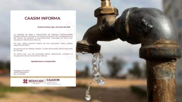 Detecta Caasim fuga de agua en línea que surte a fraccionamiento de Mineral de la Reforma