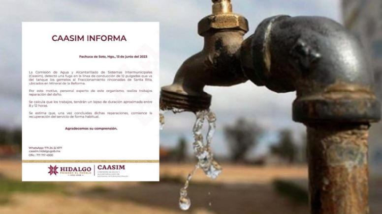 Detecta Caasim fuga de agua en línea que surte a fraccionamiento de Mineral de la Reforma