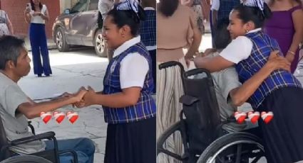 VIDEO ¡Conmovedor! Papá en silla de ruedas baila con su hija en la escuela