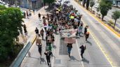 Lanzan consignas contra gobierno de León, durante marcha contra tala de árboles
