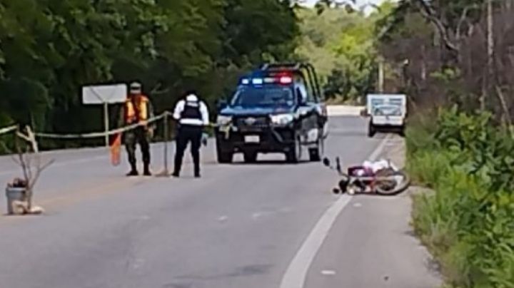 Muere bebé tras accidente en la moto en la que viajaba con papás en Campeche