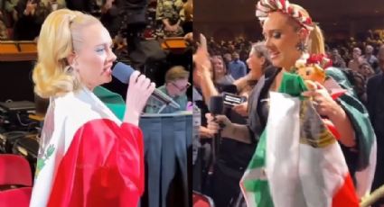 ¡Adele, hermana, ya eres mexicana! Así celebra a México en Las Vegas (VIDEO)
