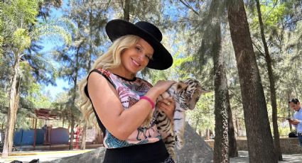 La actriz Malillany Marín visitó León para tomarse fotos con animalitos del Zoológico y resaltar su labor