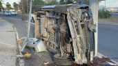 Accidente en Irapuato: Vuelca conductor en Cuarto Cinturón Vial y sale ileso
