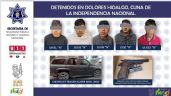 Detienen a 5 presuntos delincuentes de Celaya en Dolores Hidalgo
