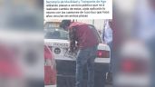 Sorpresivo operativo para retirar placas caducas en taxis de Pachuca