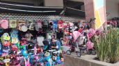 Comerciantes invaden paso de peatones en portales del Mercado Hidalgo, en Irapuato
