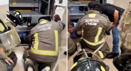 Momentos de angustia: Trabajador queda atrapado en elevador de un hospital en Cancún