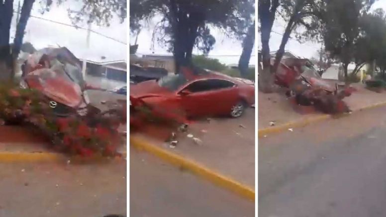 Conductor se accidenta en Irapuato, combina exceso de velocidad y falta de precaución