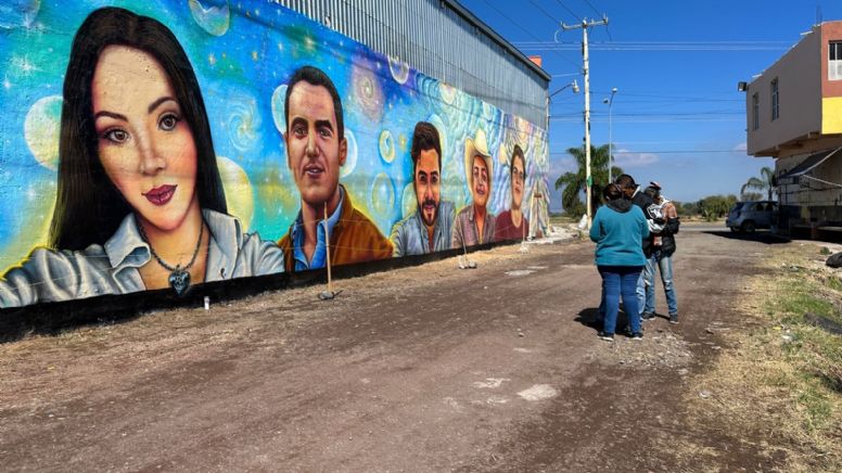 Memoria viva en Guanajuato: Plasman mural con rostros de las 11 víctimas de la masacre en Salvatierra