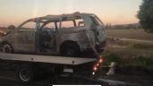 Hallan cuerpo dentro de camioneta incendiada en carretera Celaya-Comonfort