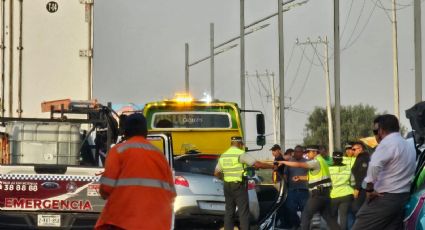 Accidente en la carretera México-Pachuca deja cinco lesionados